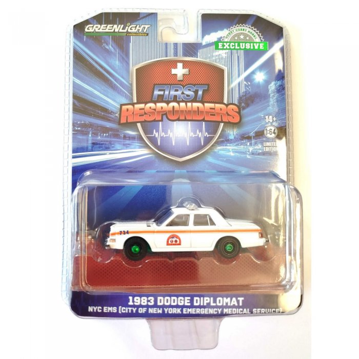 Greenlight First Responders 1983 Dodge Diplomat City of New York 1:64 - Green Machine