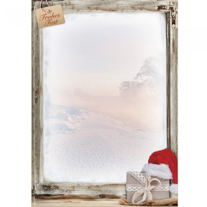 Weihnachtsmotiv Papier Winterausblick 100 Blatt